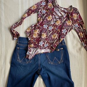 Wrangler jeans and Forever 21 bodysuit